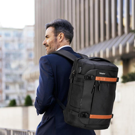 42L Travel Backpack with 4 Packing Cubes, TSA Friendly Flight Approved Carry-On Bag with USB Charging Port, Water-Resistant Weekender Business Backpack for Men Women, Fits 17.3" Laptop